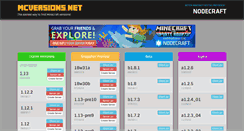 Desktop Screenshot of mcversions.net